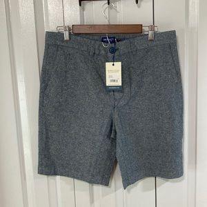 NWT men’s grey United by Blue Flat Front shorts. Non smoking home. Size 34